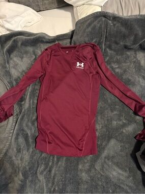 Under Armour Maroon Long Sleeve Compression Shirt